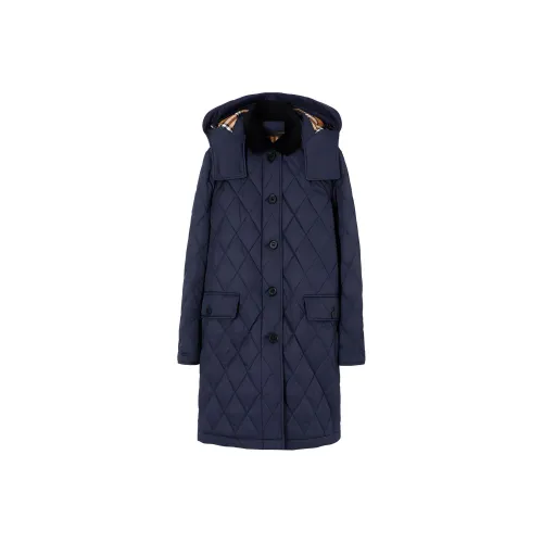 Burberry SS23 Хлопковый пуховик Женский Синий