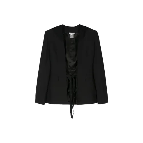 Nensi Dojaka SS24 Бизнес Костюм Пальто Женское Черное