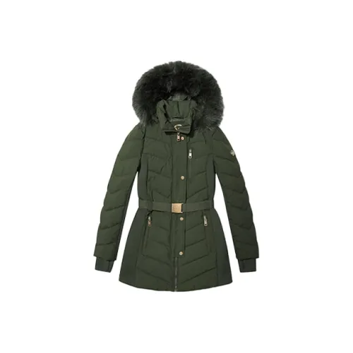 Michael Kors Армейский зеленый Женские объемные куртки (пуфы)