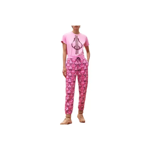 HERMES Розовые Кассава Женские Вязаные Спортивные Брюки