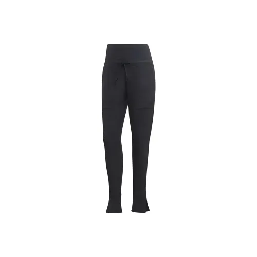 Adidas HIGH WAISTED SLIM PANTS Повседневные брюки Женские Черные