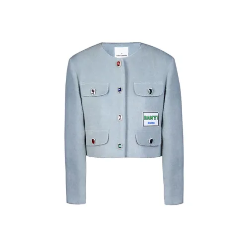 RYRANYI Светло-синий Женское короткое пальто