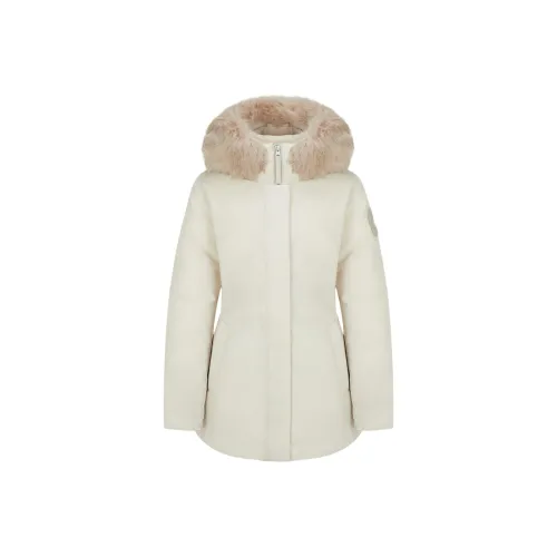 THE NORTH FACE Пуховик женский светлый бежевый