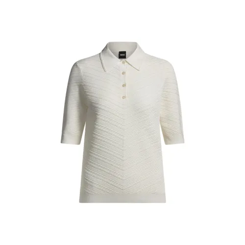 HUGO BOSS Белый Женские Трикотаж