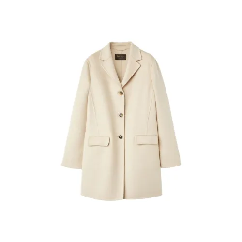 Loro Piana FW24 Пальто Женское Кремовый Смешанный Цвет