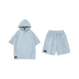 Комплект одежды (Жемчужно-синий топ + Жемчужно-синий низ)