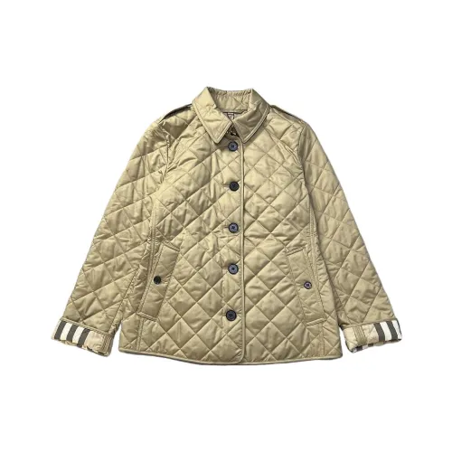Burberry Хлопковый пуховик женский хаки