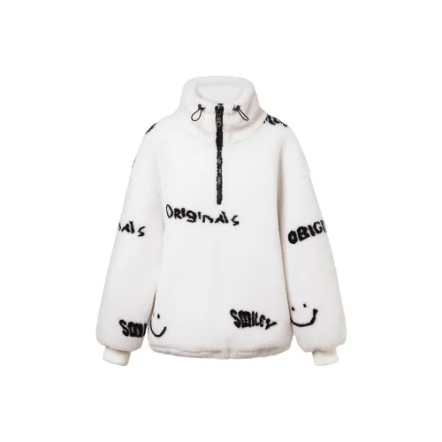 LOFT SHINE Однотонный Воротник-стойка Пуховая куртка Женская Белая