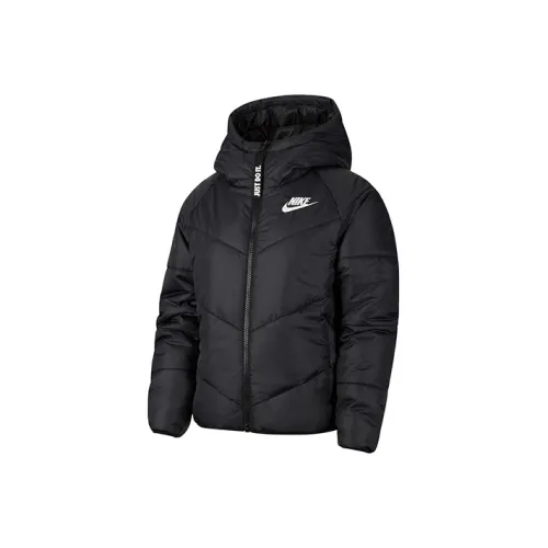 NIKE Черные Женские Объемные Куртки (Пуфы)