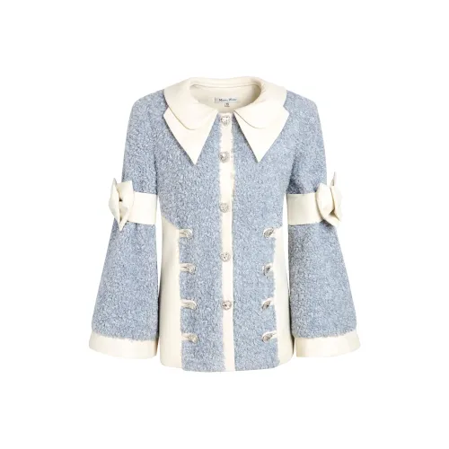 Maison Wester Небесно-голубое Женское Короткое Пальто