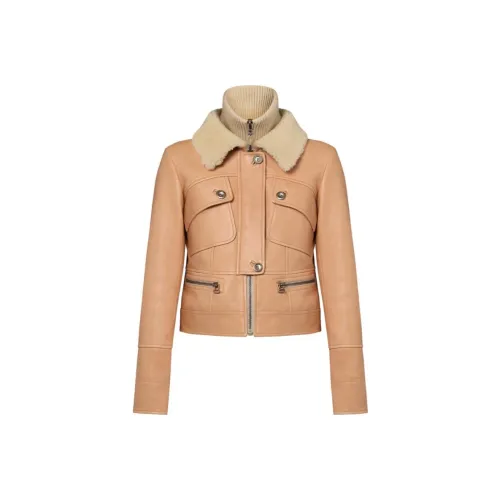 LOUIS VUITTON Кожа Куртка Женская Хаки