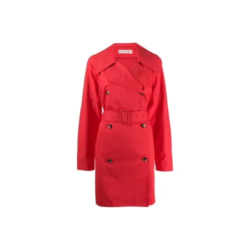 MARNI Красный Женский Тренч