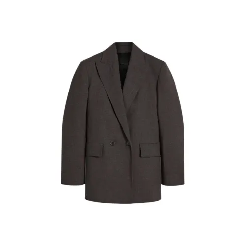 SCANLAN THEODORE Stripe Tailored Куртка Бизнес Костюм Женские GREY Серый