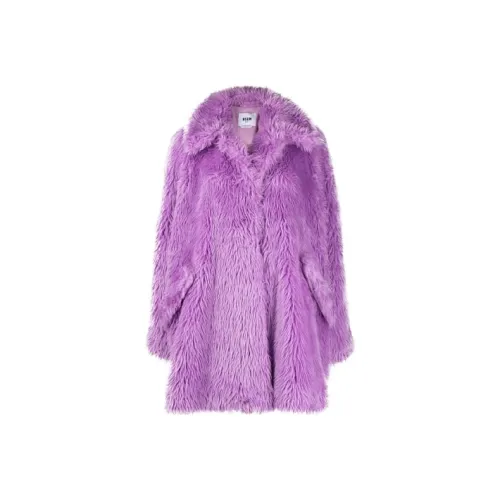 MSGM Фиолетовый Женские меховые изделия