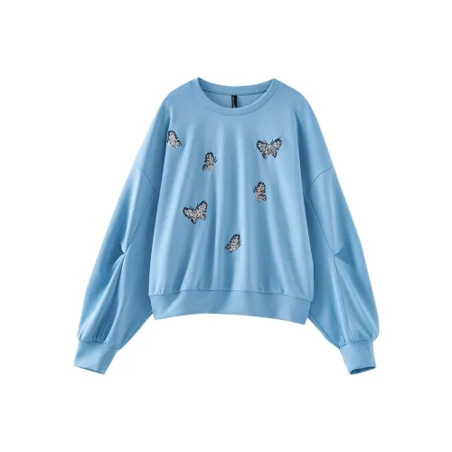 OUNIXUE Свитшот Женский Небесно-Синий