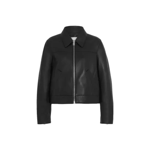 COACH SS23 Кожа Куртка Женская Черная