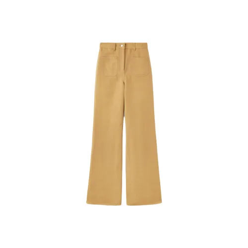 Loro Piana Хаки Женские Повседневные Брюки