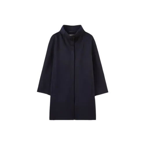 Loro Piana Женское пальто морского синего цвета