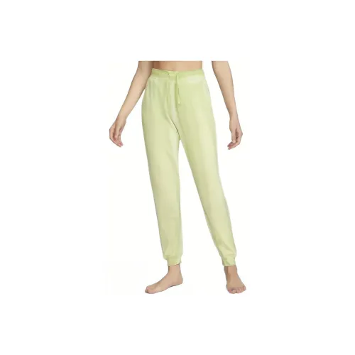 NIKE Светло-зеленые Женские Вязаные Тренировочные Брюки