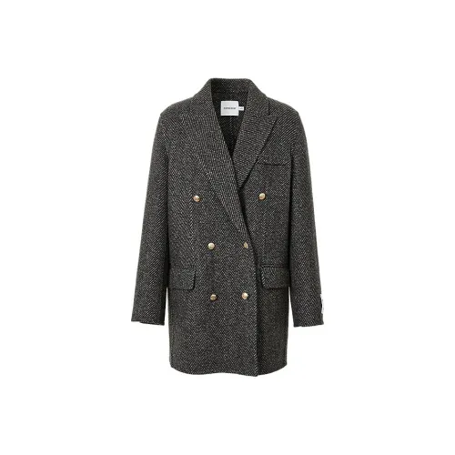 Hopeshow Пальто Женское Черное Кофейное