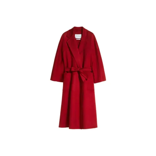 MaxMara Labbro Series Бархат Feel Пальто Женское Красное