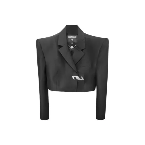 ANNAKIKI Cropped Coat Women's Black