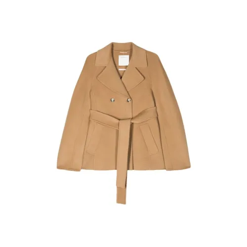 SportMax Верблюжье-коричневый Женское Пальто
