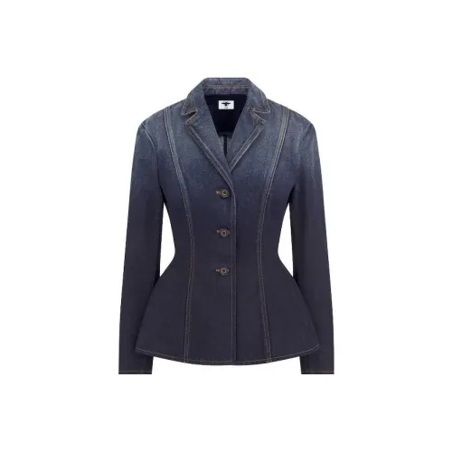 DIOR FW23 Denim Jacket Women's Blue DIOR FW23 Деним Куртка Женская Синяя