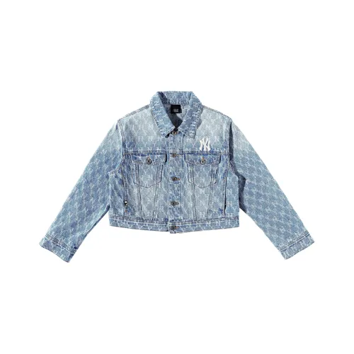 MLB Old Flower Синий Женское короткое пальто