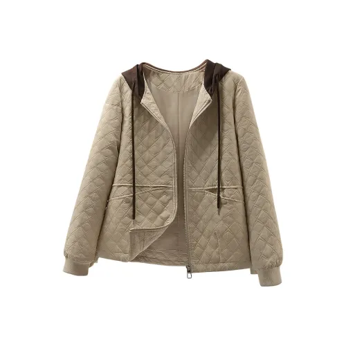 Cypress House Cropped Jacket Женская Бежевая и Темно-Кофейная