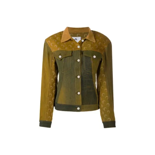 Marine Serre Желтая Женская Джинсовая Куртка