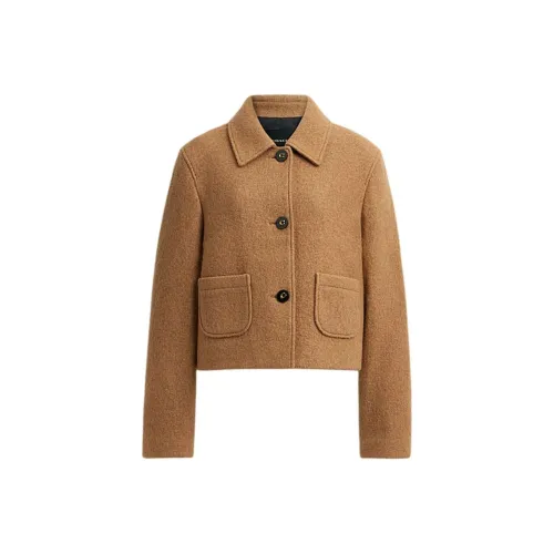 COACH FW24 Укороченное пальто женское CAMEL