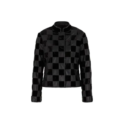 EMPORIO ARMANI Кожа Куртка Женская Черная