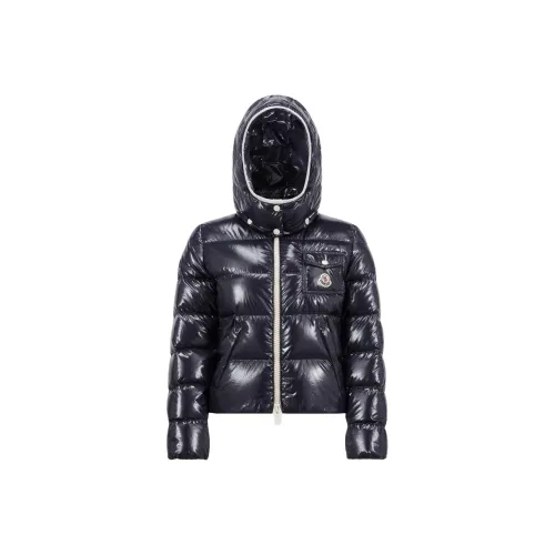 Moncler Andro Series Женские пуховики темно-синего цвета