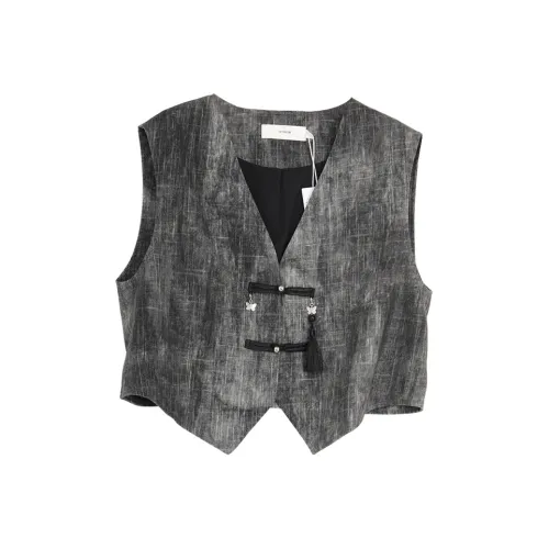 SETIROM Жилет Женский Черный Серый