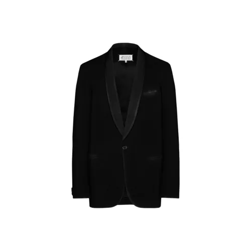 Maison Margiela Шерсть Gabardine Блейзер Бизнес Костюм Женский Черный