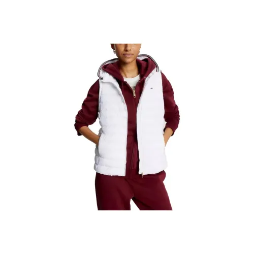 Tommy Hilfiger Легкий С капюшоном Puffer Жилет Куртки Жилет Женские Белые