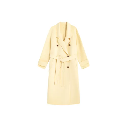 MOSIIMORII Пальто Женское Светло-Желтое