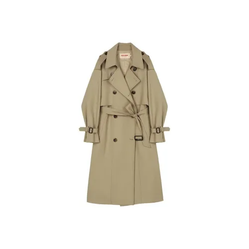 VEGA CHANG SS24 Тренчкот Женские Heron Чайный Коричневый