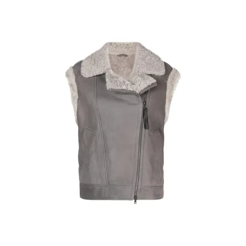 Brunello Cucinelli Тауповые Женские Жилеты