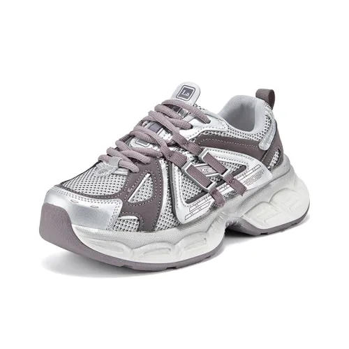 La Chapelle Амортизация противоскользящий легкий низкий топ кроссовки с флисовой подошвой женские фиолетовые