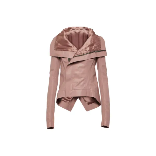 RICK OWENS совместный бренд RO кожа куртка женская серано-розовая