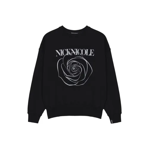 Nick Nicole 24 Особенный Rose Collection Толстовка Женские Черный Серебряный