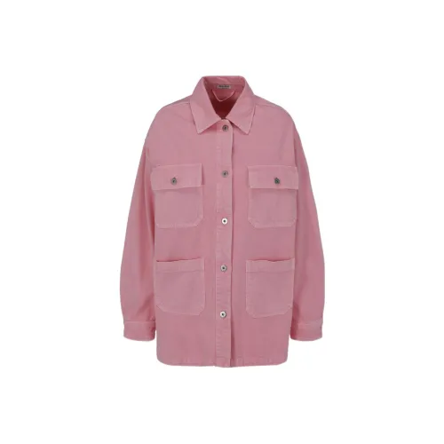 MIU MIU SS22 Denim Jacket Women's Pink