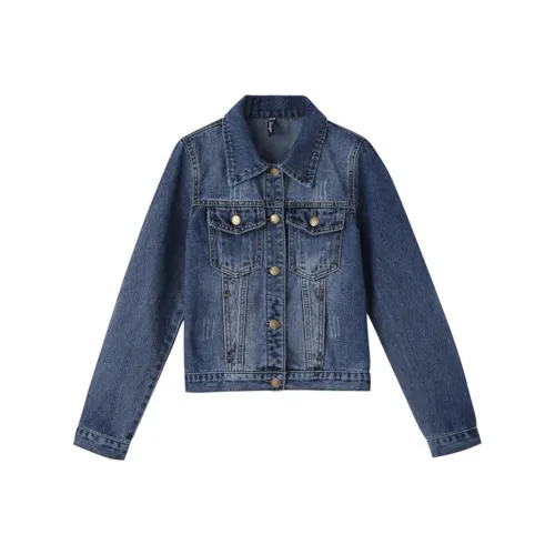 SHUHAOBAI Синий Унисекс Джинсовые куртки