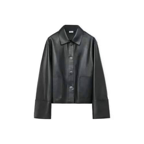 LOEWE Черные Женские Кожаные Куртки