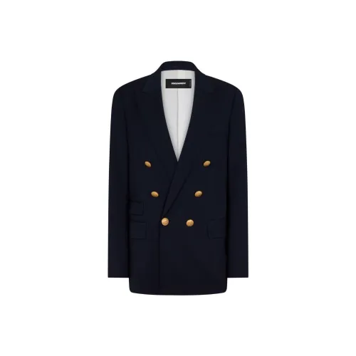 DSQUARED 2 SS24 Бизнес Костюм Пальто Женское Морской Синий