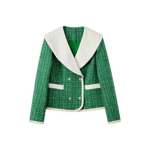 Pit Зеленое Женское Короткое Пальто