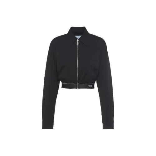 PRADA Черное Женское Короткое Пальто