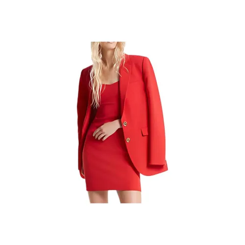 MICHAEL KORS Crepe Boyfriend Blazer Бизнес Костюм Женский Красный